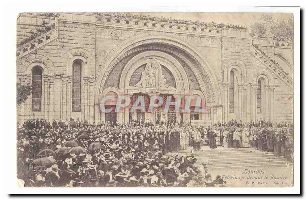 Lourdes — Pelerinagem diante do Rosário — V.P. Paris No. 11 - Frente