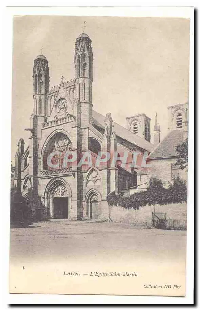Laon — A Igreja de São Martinho — Collections ND Phot - Frente