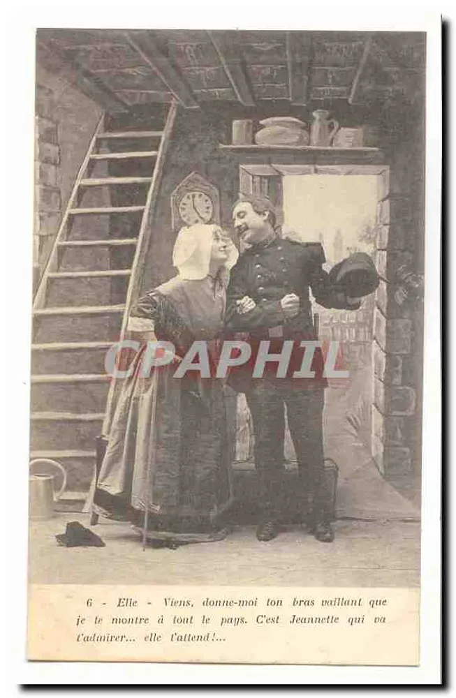 Theaterszene — Jeannette und der Soldat — Verlag nicht sichtbar - Vorderseite