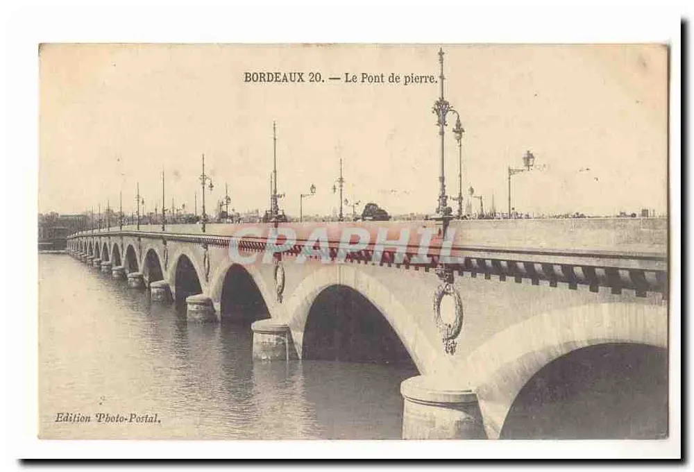 Bordeaux — O Ponte de Pedra — Edição Photo-Postal - Frente