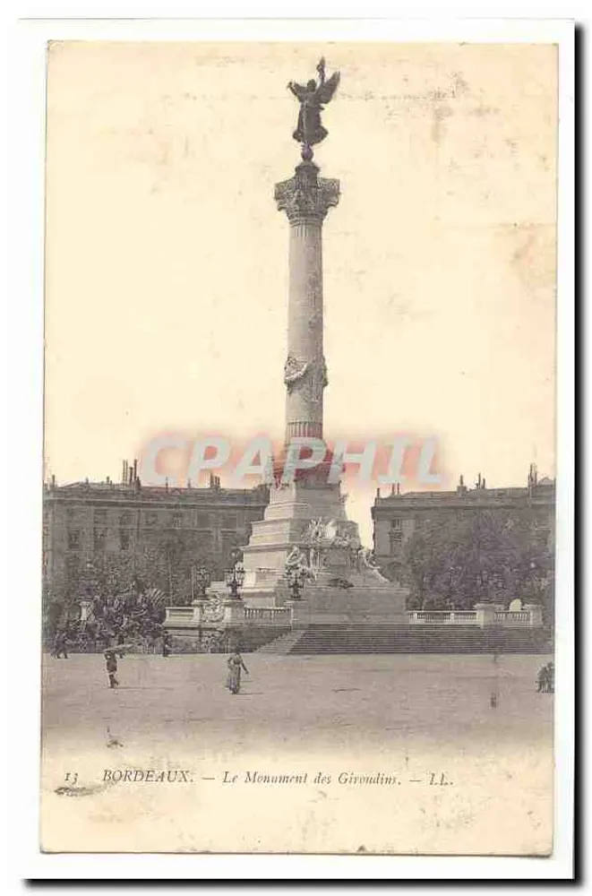 Bordeaux — O Monumento dos Girondins — LL. - Frente