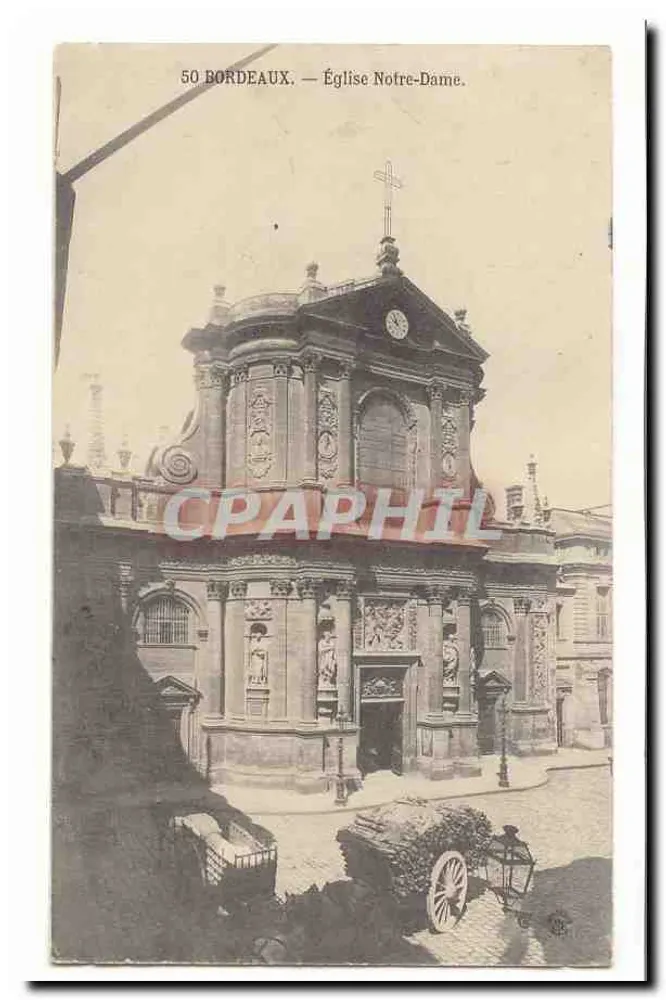 Bordeaux — Igreja de Nossa Senhora — Bilhete postal antigo n°50 - Frente