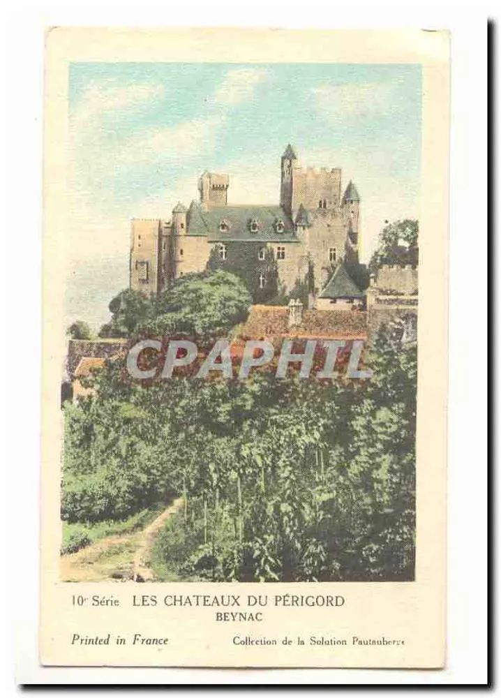 Castelo de Beynac — Os Castelos do Périgord — Coleção da Solution Pautaubert — 10ª Série - Frente
