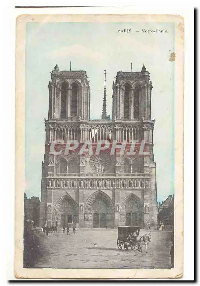 PARIS — Catedral de Notre-Dame — vista da fachada - Frente