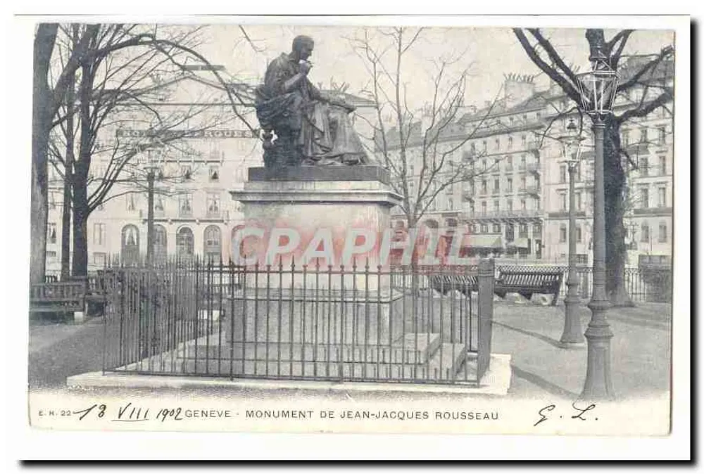 Genua — Denkmal für Jean-Jacques Rousseau — E.H. 22-18, datiert 1902 - Vorderseite
