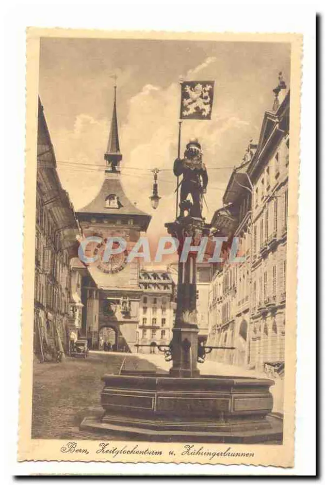 Basel, Heizyföchenturm und Kühningerbrunnen - Vorderseite