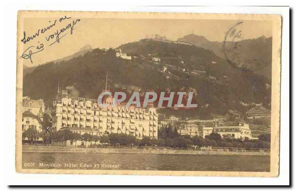 Montreux — Hotel Eden und Kursaal — Verlag: Edouard Hotel - Vorderseite