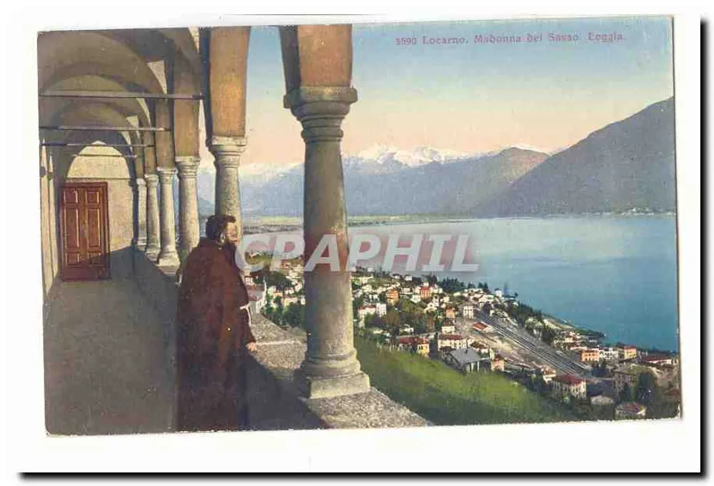 Locarno, Madonna Del Sasao - Eogala — Ansicht von einer Loggia mit Säulen - Vorderseite