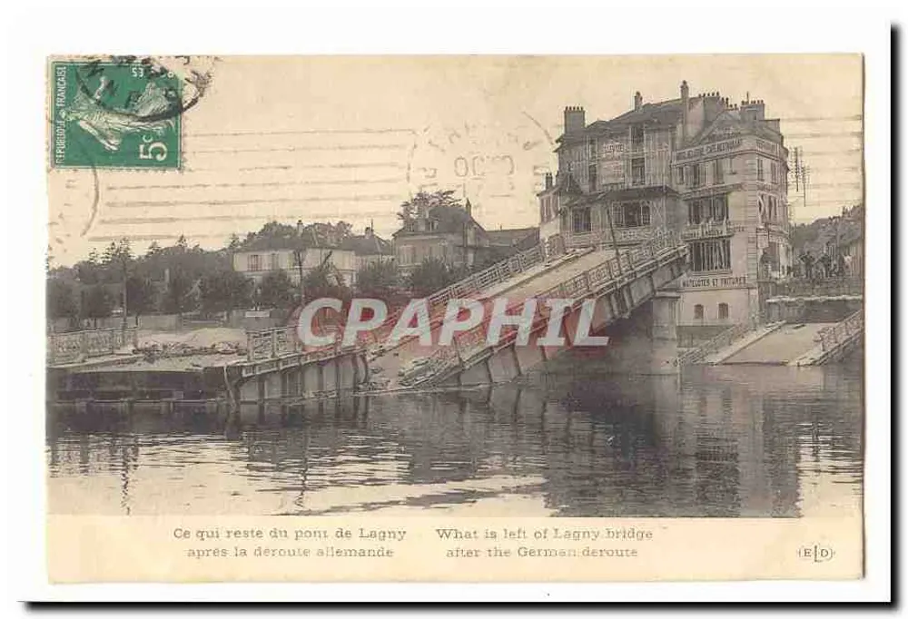 Brücke von Lagny — Nach der deutschen Niederlage — Verlag ELO - Vorderseite