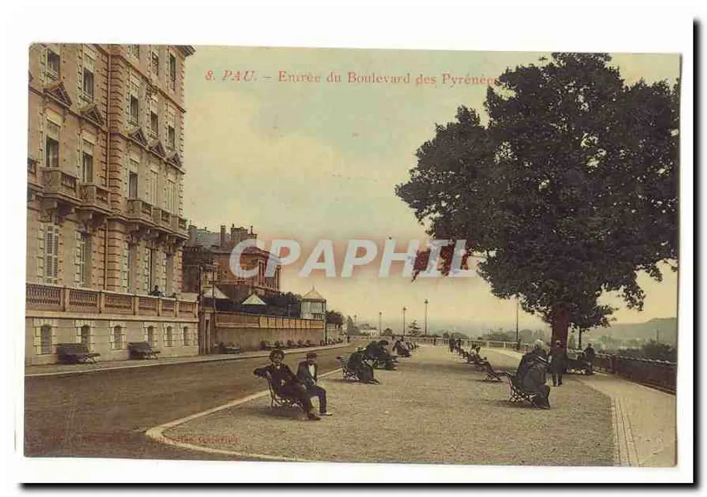 Pau — Entrada do Boulevard des Pyrénées — editor anônimo, n°8 - Frente