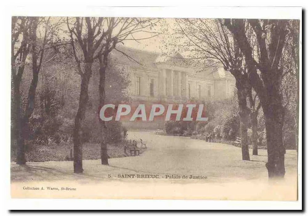 Saint-Brieuc - Palácio de Justiça — Coleção A. Waron - Frente