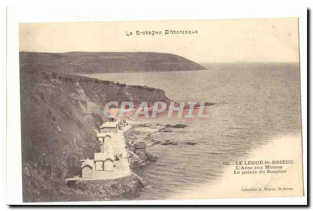 Pittoreske Bretagne — L'Anse aux Moines, La Pointe du Roselier — Sammlung A. Warou, St-Brieuc - Vorderseite