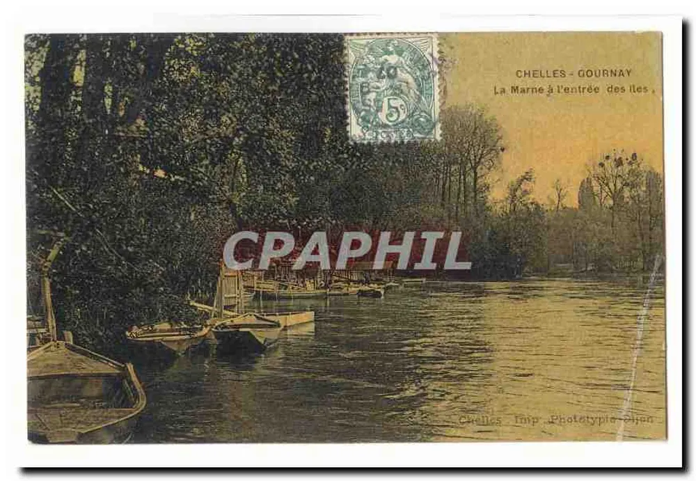 Chelles-Gournay — Ansicht der Marne am Eingang zu den Inseln — Chevilles Phototypie-Bijon Verlag - Vorderseite