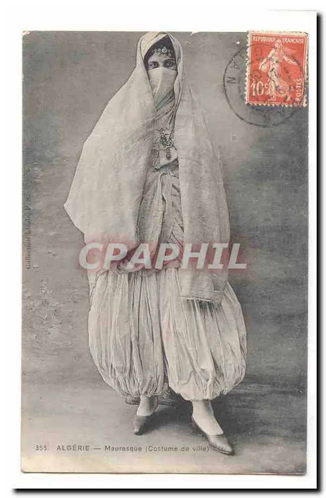Algérie — Mauresque (Costume de ville) — Collection H. B. S. n° 355 - Recto