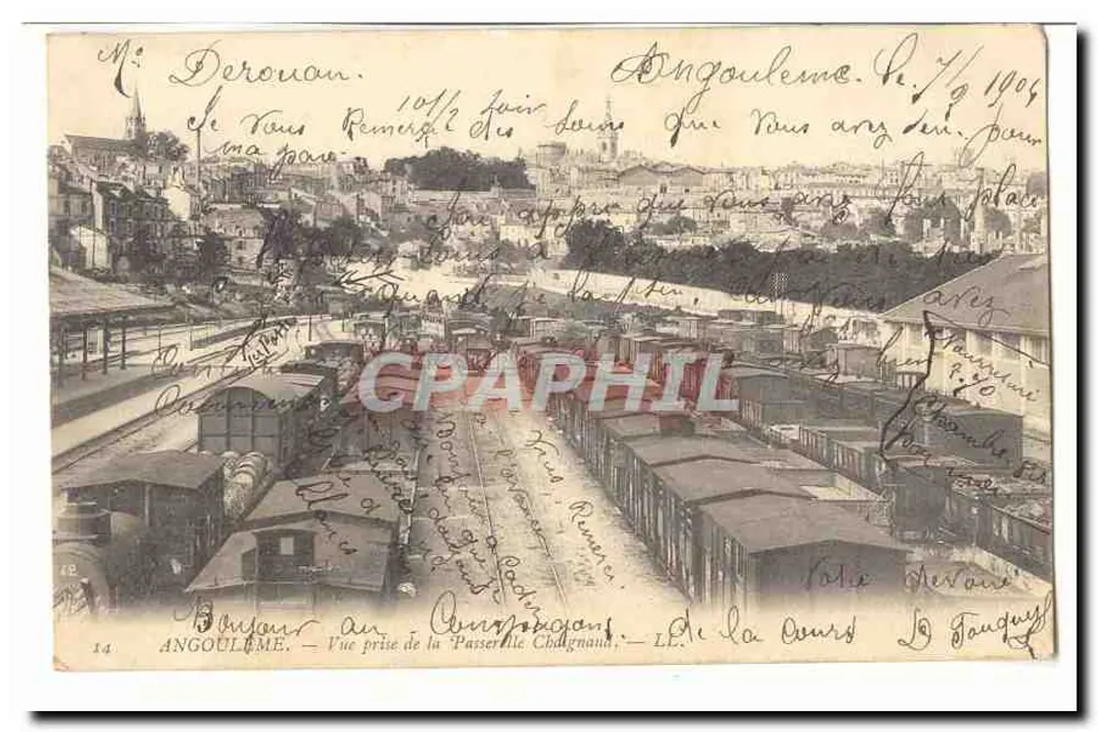 Angoulême — Ansicht vom Chaignaud-Brücke — der Touquiff-Hof - Vorderseite