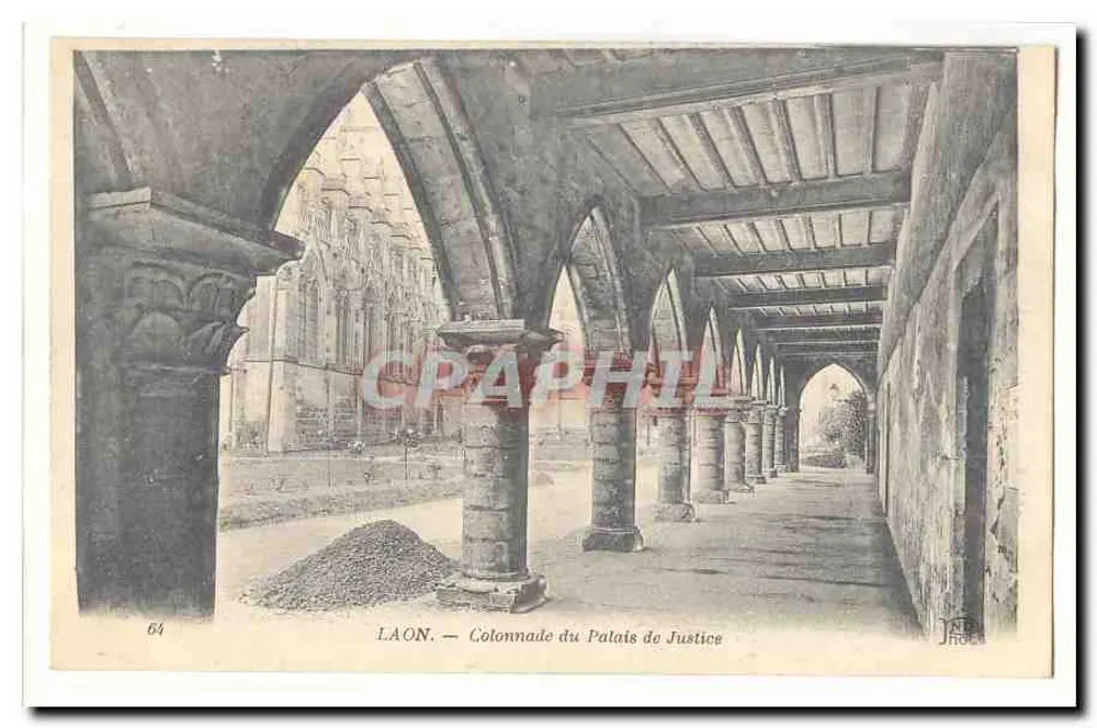 Laon — Colunata do Palácio de Justiça — J. H. D. - Frente