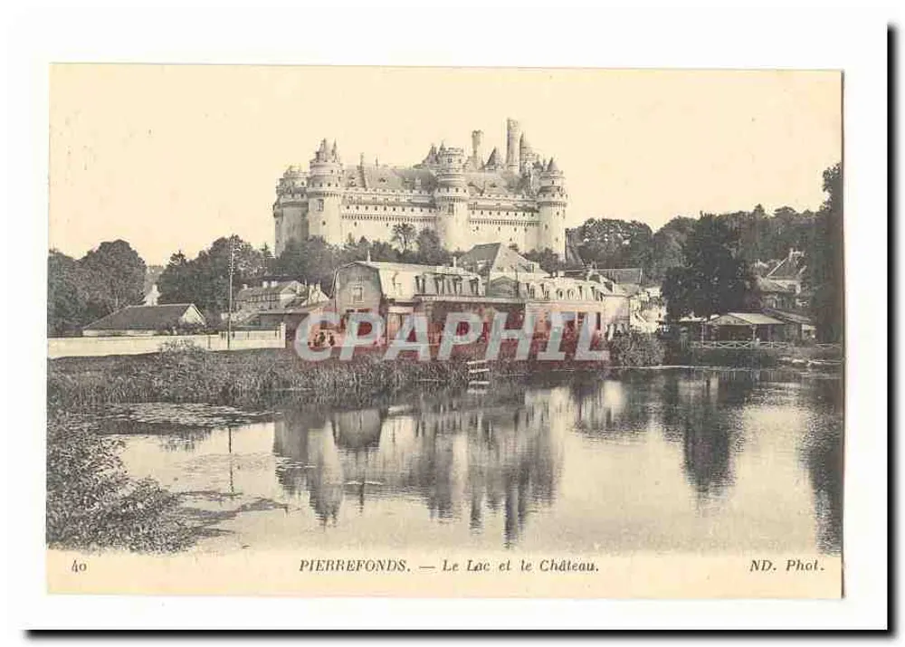 Pierrefonds — O Lago e o Castelo — ND. Fotografia - Frente