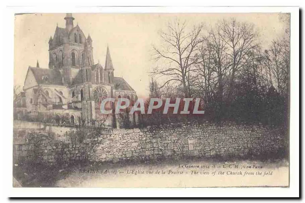 Braine-l'Alleud — Die Kirche aus der Wiese gesehen — L. C. H. / Ansicht Paris - Vorderseite