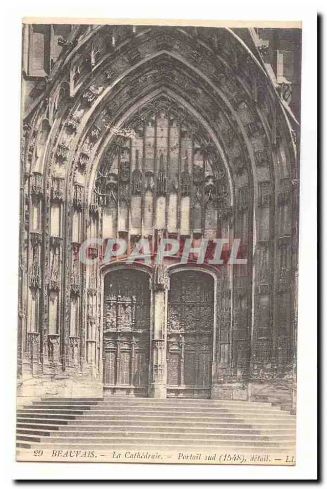 Beauvais — Die Kathedrale — Südtor (1548), Detail — Graphphil - Vorderseite