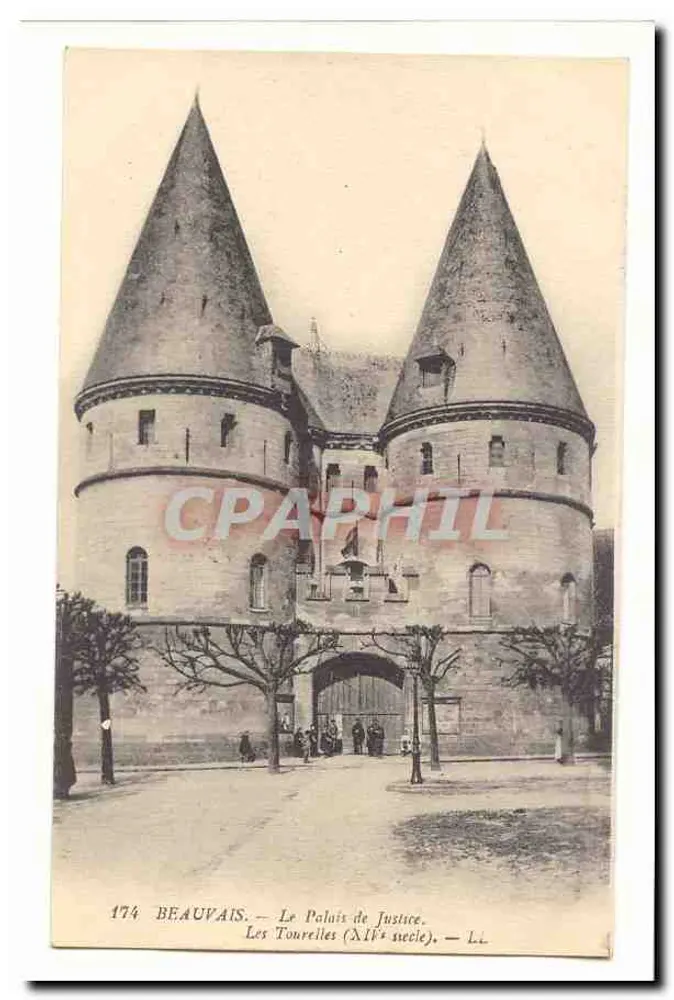 Beauvais — O Palácio de Justiça. As Torrelles (século XII) — L.L. - Frente