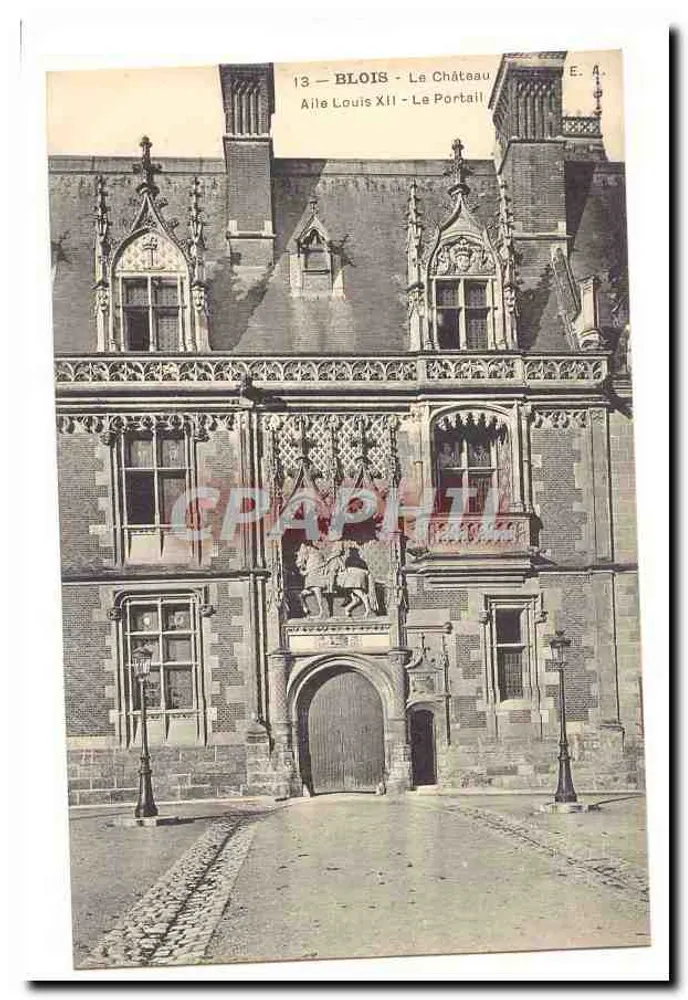 Blois - Das Schloss - Flügel Louis XII - Der Portal - Vorderseite