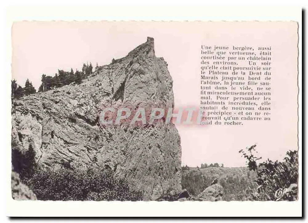 Dent du Marais — Vista do plateau e do precipício — Bilhete postal antigo n° 107 - Frente