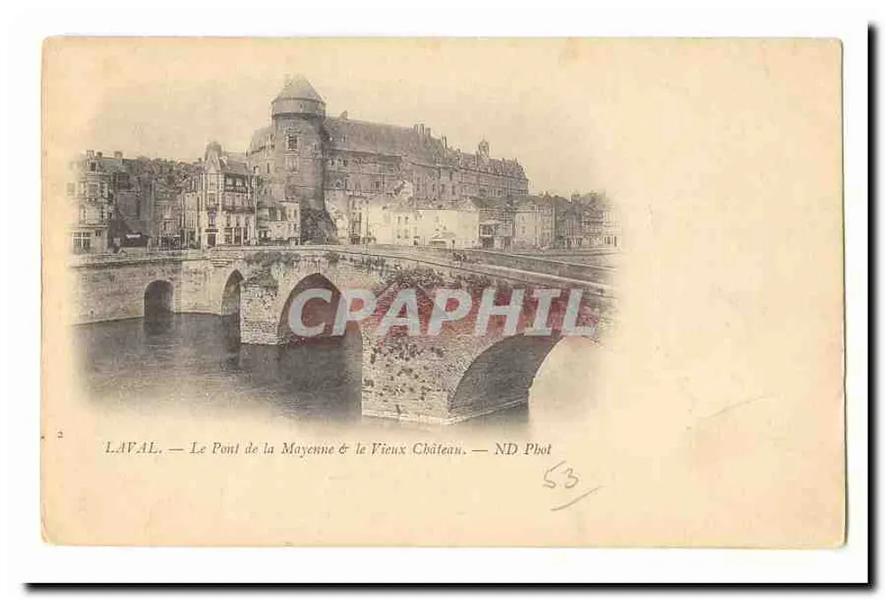 Laval — Die Mayenne-Brücke & das Alte Schloss — ND Phot - Vorderseite