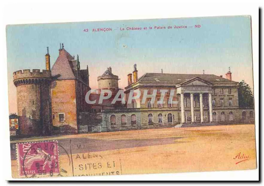 Alençon — Schloss und Gerichtsgebäude — ND - Vorderseite