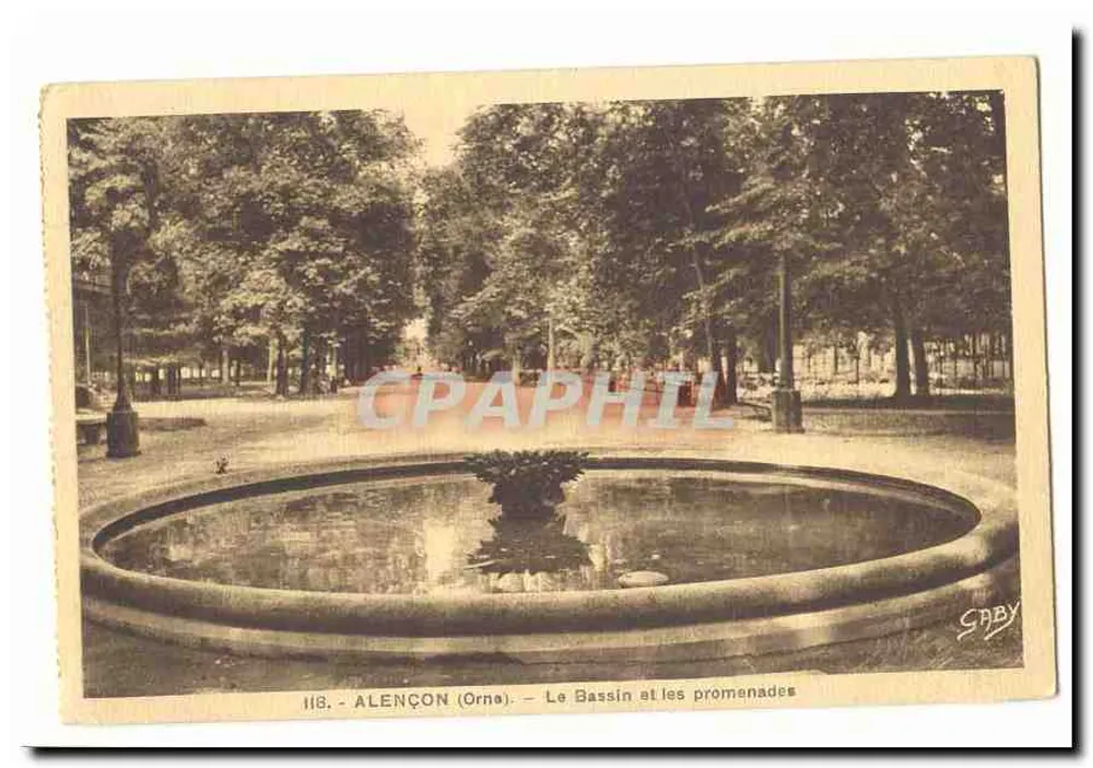 Alençon (Orne) — Der Bassin und die Promenaden — Saby, Nr. 118 - Vorderseite
