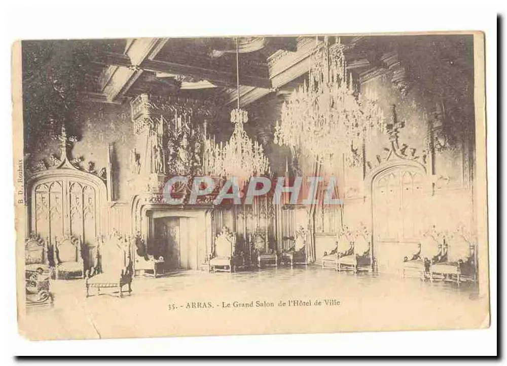 Arras - Der Große Saal des Rathauses — B. Le Roubaix, n° 35 - Vorderseite