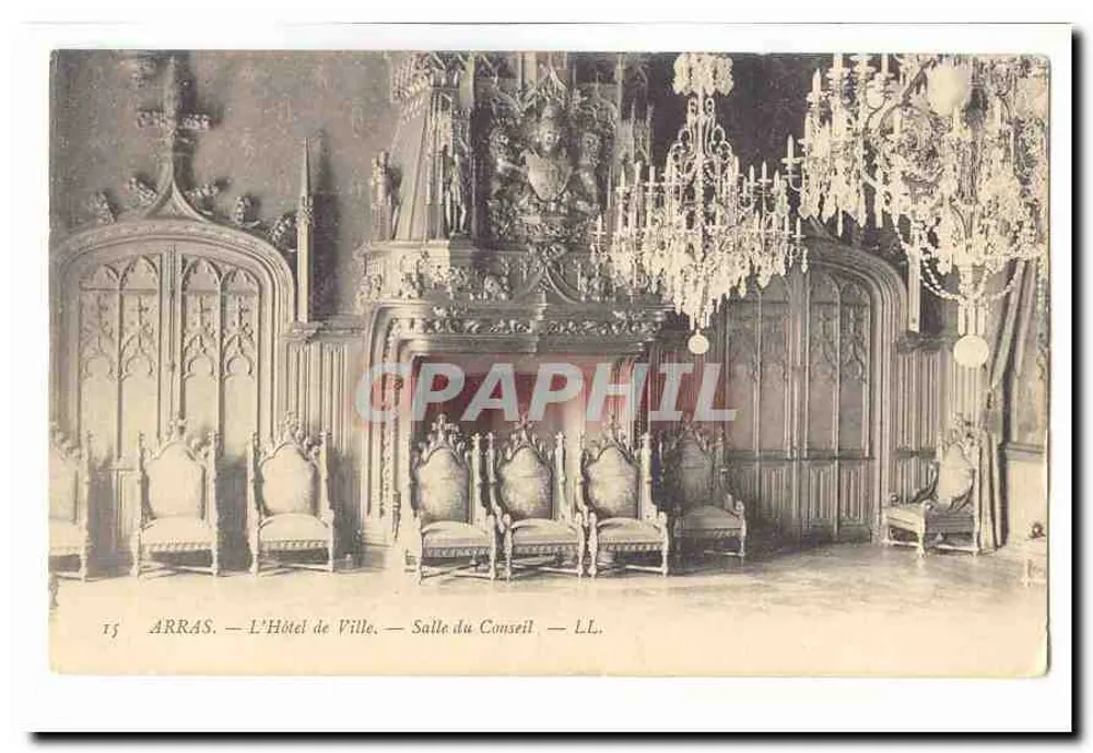 Arras — Das Rathaus — Ratssaal — LL. - Vorderseite