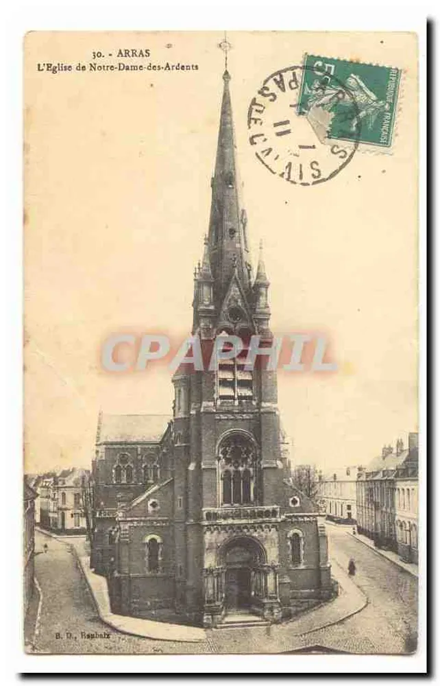 Arras — Die Kirche Notre-Dame-des-Ardents — B. D., Requinz - Vorderseite
