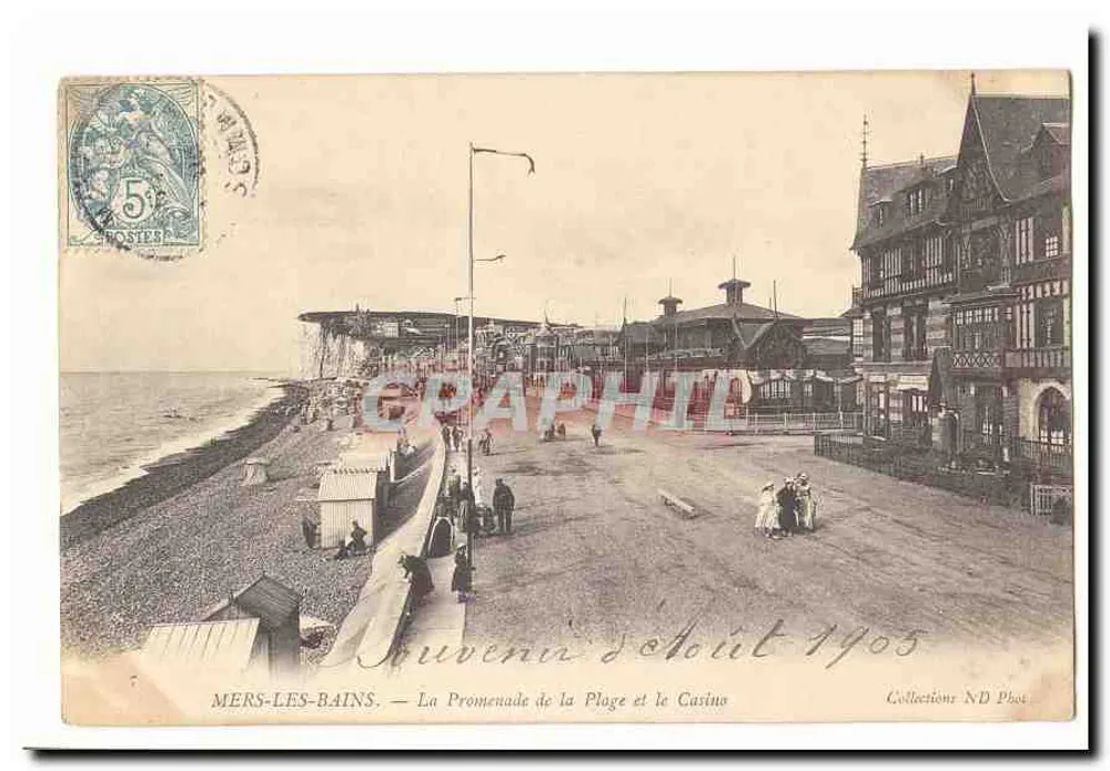 Mers-les-Bains — Die Promenade am Strand und das Casino — Sammlung ND Phot - Vorderseite