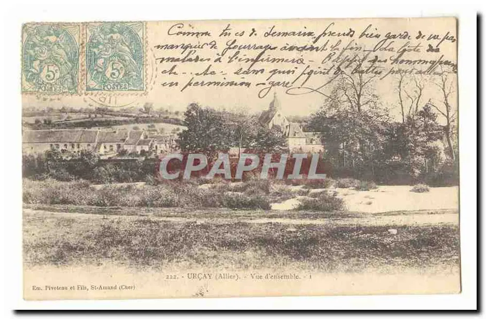 Urgay (Allier) — Vista geral — Em. Pivototeau e Filhos, St-Amand (Cher) - Frente