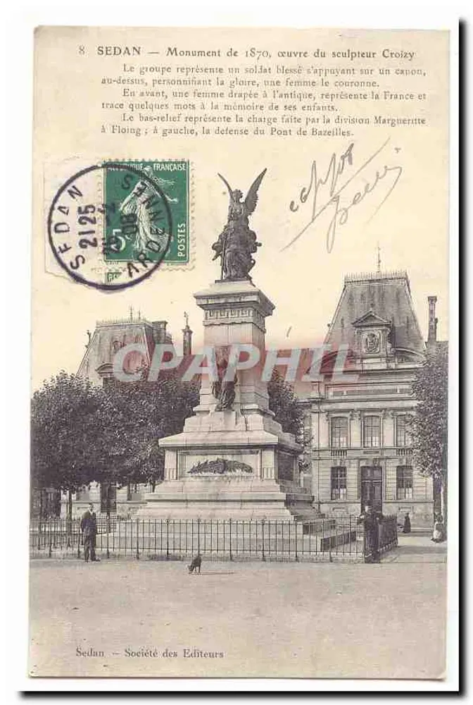 Sedan — Denkmal von 1870, Werk des Bildhauers Croizy - Vorderseite