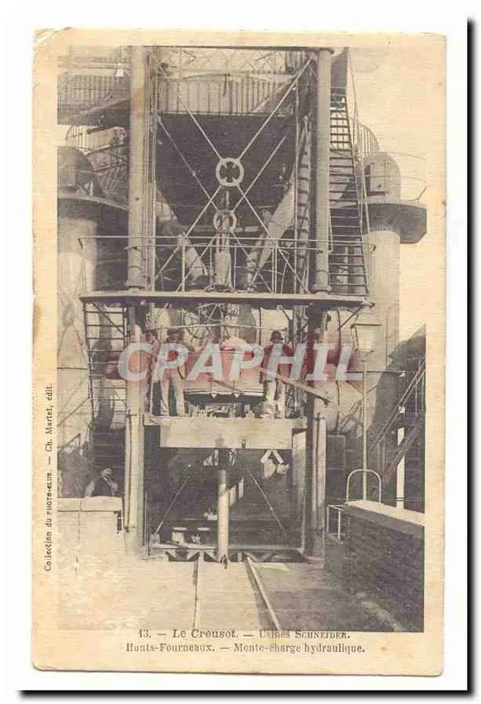 Hunts-Fourneaux — Hydraulischer Krane — Schneider Werke — Ch. Martet, Verlag - Vorderseite