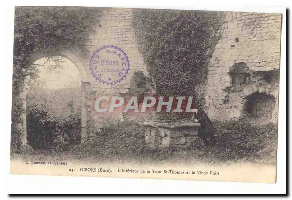 Gisors (Eure) - Innenansicht der Turm Saint-Thomas und des alten Brunnens — L. Tournani, Gisors - Vorderseite
