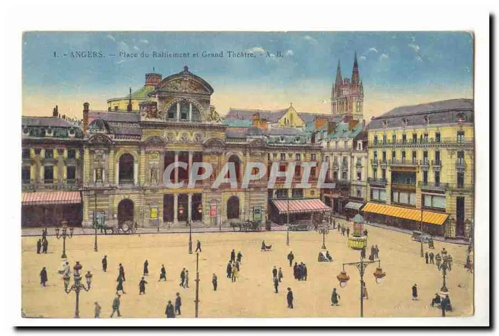 Angers — Place du Ralliement und Grand Théâtre — A.-B. - Vorderseite