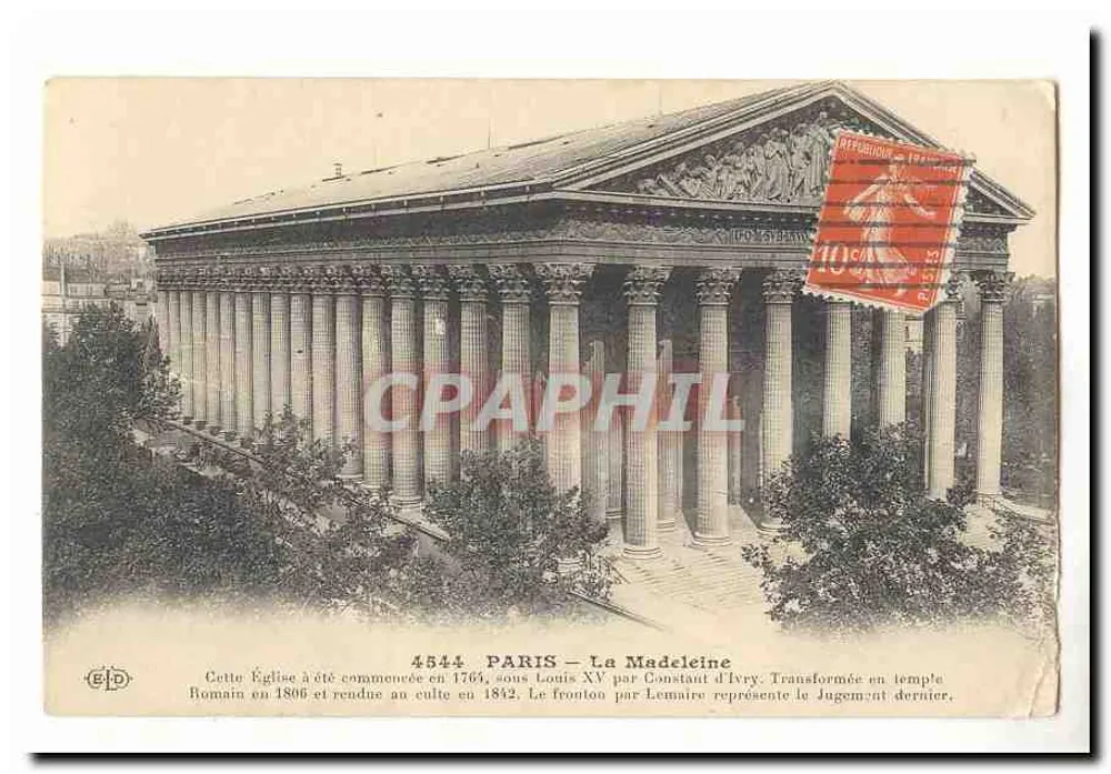 Parigi — La Madeleine — Editore E.P.D. n° 4544 - Recto