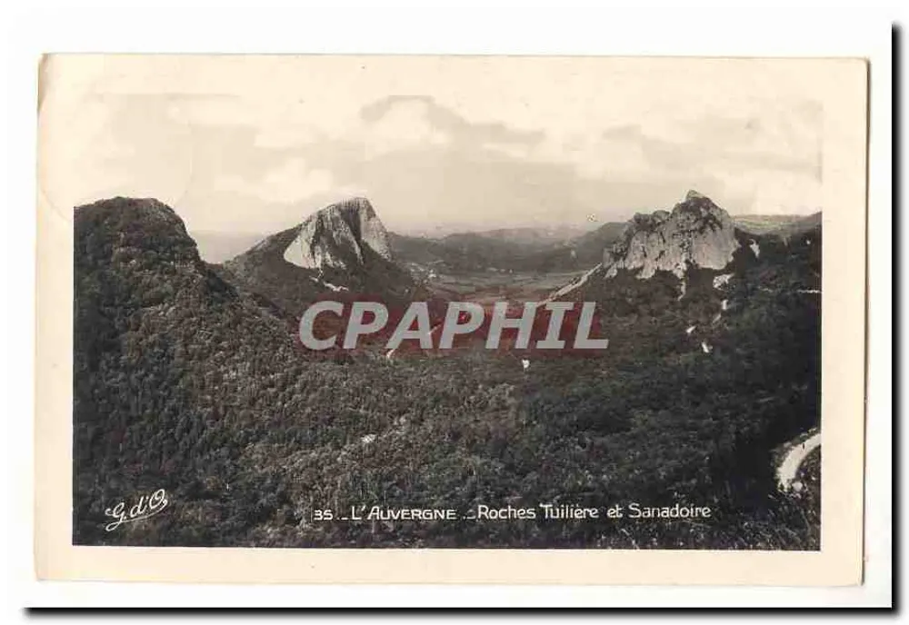Auvergne — Tuilière und Sanadoire Felsen — G.d'O. - Vorderseite