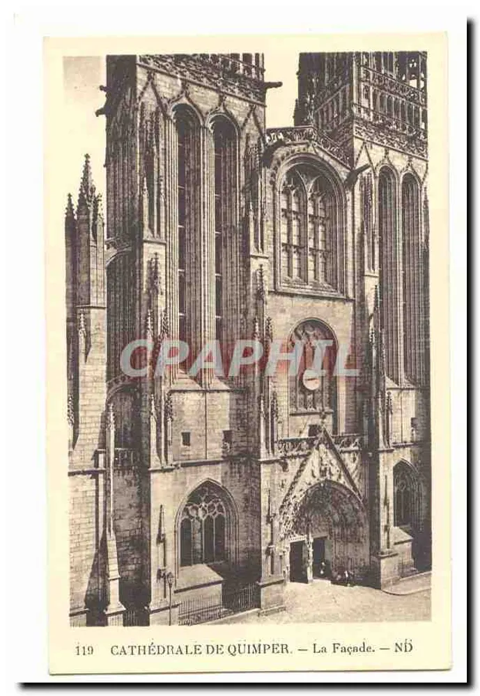 Catedral de Quimper — A Fachada — N° 119 - Frente