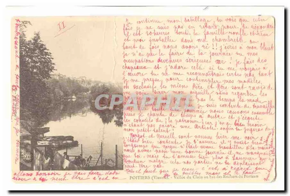 Tal des Clain am Fuße der Rochers du Portean — POITIERS (Vienne) — n°11 - Vorderseite