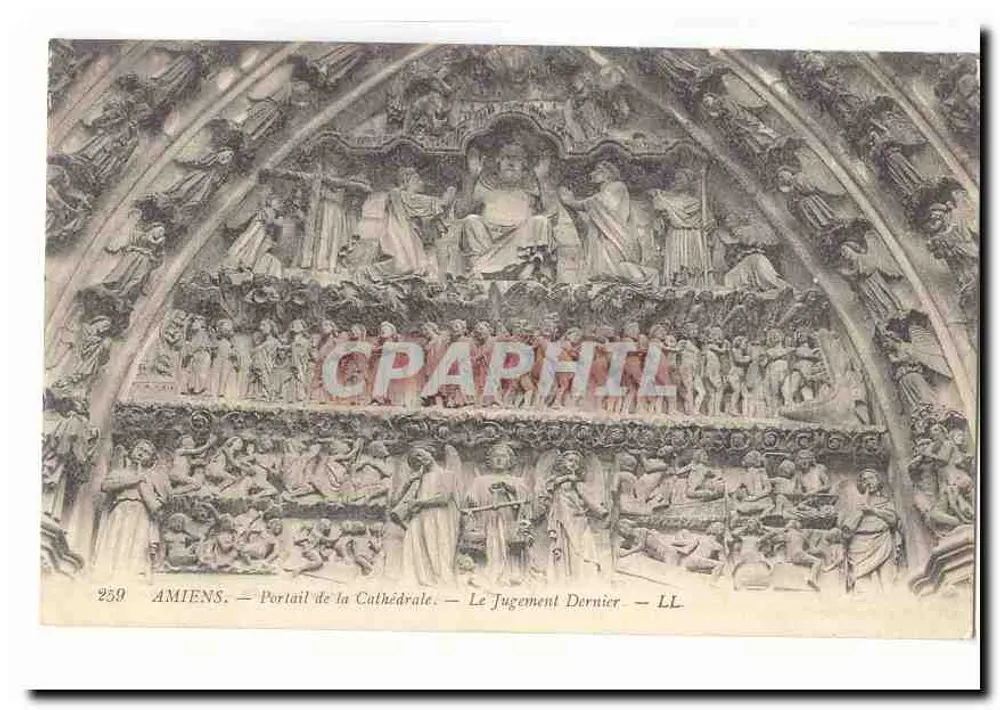Amiens — Portal der Kathedrale — Das letzte Gericht — LL - Vorderseite