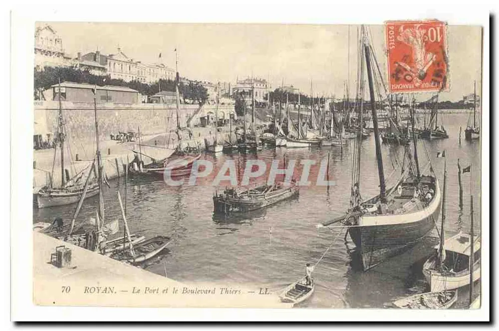Royan — Der Hafen und der Boulevard Thiers — LL - Vorderseite
