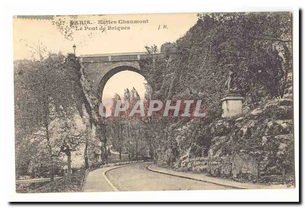 Paris - Rattes Chaumont — Die Ziegelbrücke — J.H. n°701 - Vorderseite