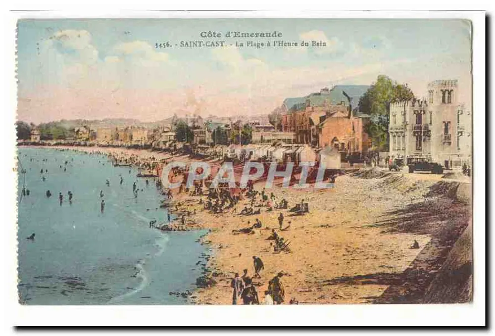 Costa de Émeraude - A Praia na Hora do Banho - SAINT-CAST - 1456 - Frente