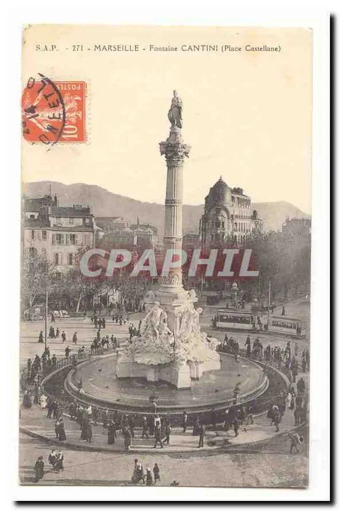 Fontaine Cantini — Place Castellane — S.A.P. 271 - Vorderseite