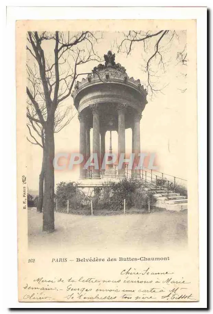 PARIS — Belvédère der Buttes-Chaumont — B.F. Paris, Nr. 162 - Vorderseite