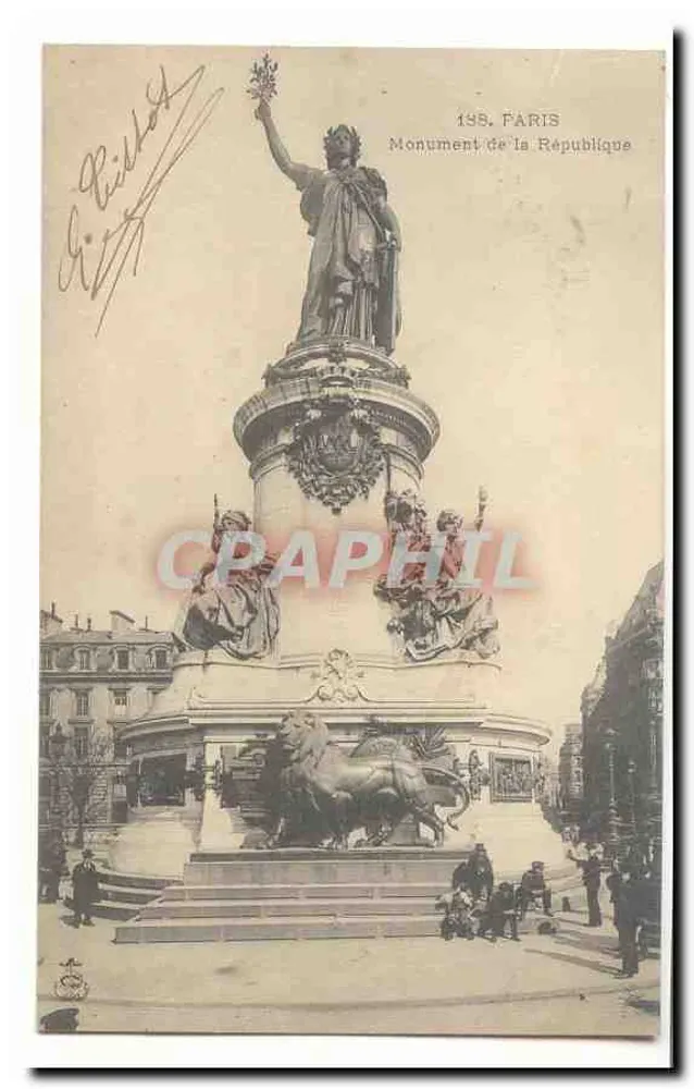 Monumento da República — Paris — editor A. Billot, n° 199 - Frente