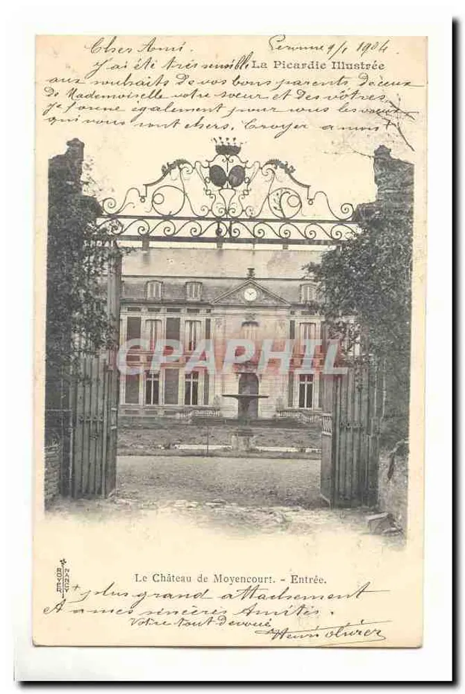 Het Kasteel van Moyencourt — Invoer — La Picardie Illustrée - Voorkant